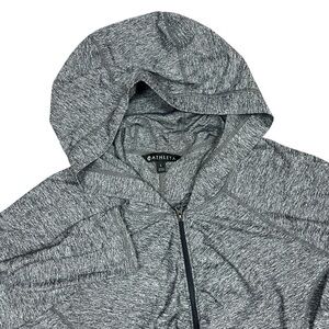 Athleta Hoodie Jacket Womens Large Full Zip Gray Heathered Athletic‎ Running